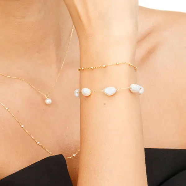 Leaf Jewelry Armkette Beads, 14K Rosegold Preisnachlass