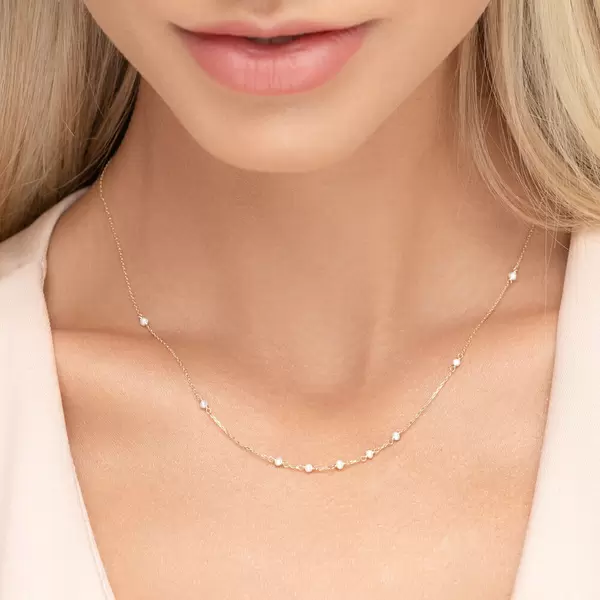 Leaf Jewelry Halskette White Pearls, 14 K Gelbgold Black Friday