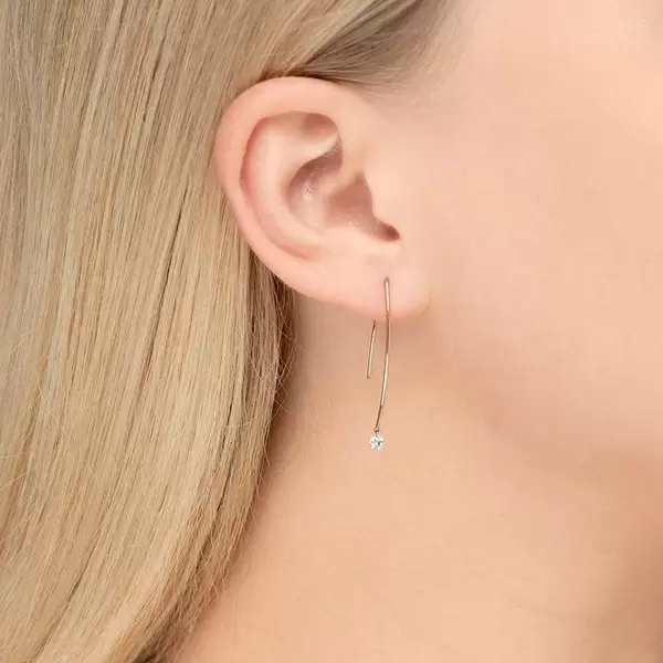 Leaf Jewelry Creole Pure M Diamant 18 K Roségold Weihnachtsangebot