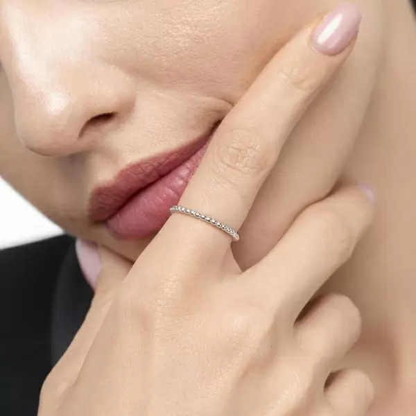 Leaf Jewelry Ring Kugel, 18 K Weissgold Saisonale Angebote
