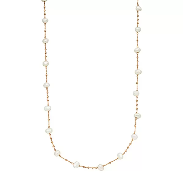 Leaf Jewelry Halskette Perle, Rosegold Vierteljährliche Förderung