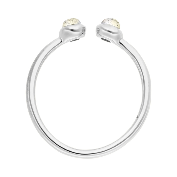 Leaf Jewelry Silber Open Ring, Labradorit Rabatte dieses Monats