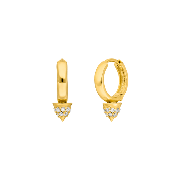 Leaf Jewelry Mini Creole Single Stud, 18 K Gelbgold vergoldet Fabrik Onlineshop
