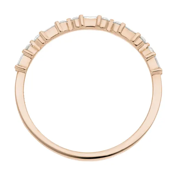 Leaf Jewelry Ring mit Baguette Diamanten, 14K Rosegold Online Shopping