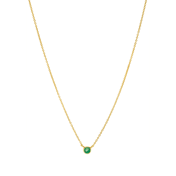 Leaf Jewelry Halskette Smaragd, 14K Gelbgold Black Friday