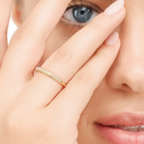 Leaf Jewelry Ring DAZZLE mit Diamanten, 14K Gelbgold Exklusive Angebote