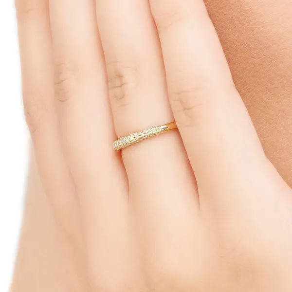 Leaf Jewelry Ring DAZZLE mit Diamanten, 14K Gelbgold Exklusive Angebote