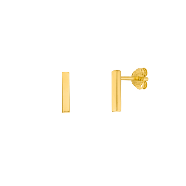 Leaf Jewelry Ohrstecker MINI, Stab, 18 K Gelbgold vergoldet Sonderangebote