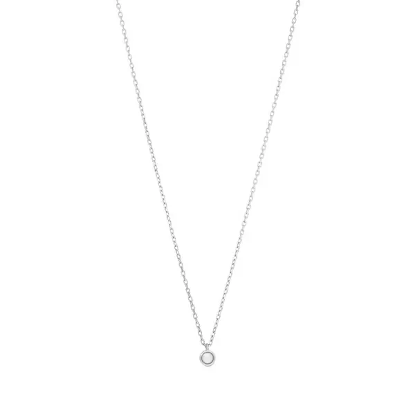 Leaf Jewelry Halskette Pure mit Perle, 925 Sterlingsilber, rhodiniert Bis zu 65% Rabatt