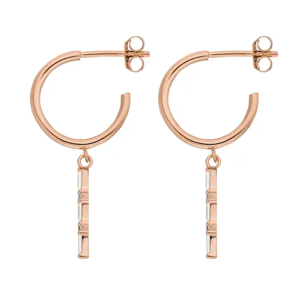 Leaf Jewelry Creole ICE CUBE, 18 K Rosegold vergoldet Sonderangebot der Fabrik