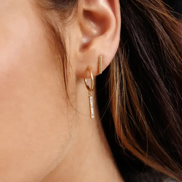 Leaf Jewelry Creole ICE CUBE, 18 K Rosegold vergoldet Sonderangebot der Fabrik