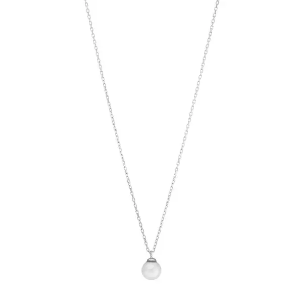 Leaf Jewelry Halskette Rain Drop, Perle, 925 Sterlingsilber Discount Store für neue Produkte