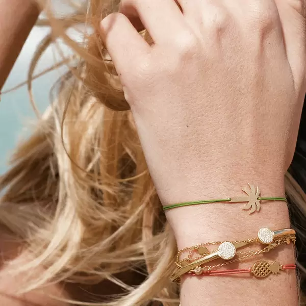 Leaf Jewelry Glücksbändchen Palme, Rosegold vergoldet 50% Rabatt mit kostenlosem Versand