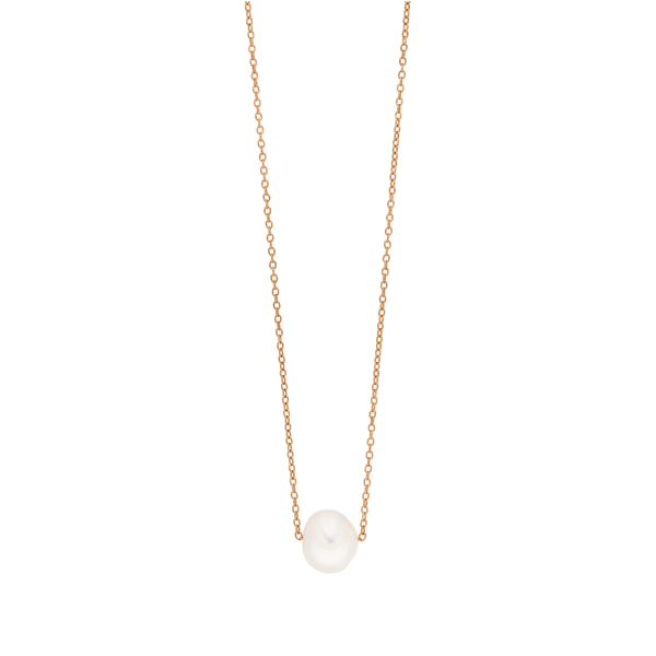 Leaf Jewelry Halskette Perlen Tropfen, 18 K Rosegold vergoldet Auslauf