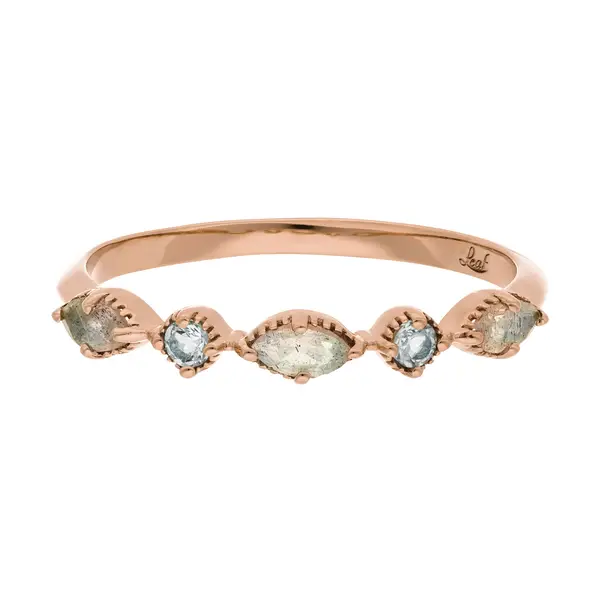 Leaf Jewelry Silber Ring, Oval Gems, Rosegold Flash Sale