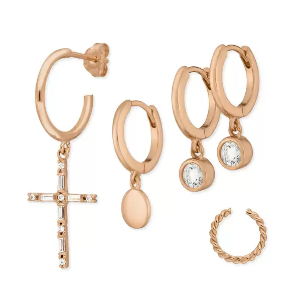 Leaf Jewelry Ear Mix, 5-er Set, 18 K Rosegold vergoldet Cyber Monday