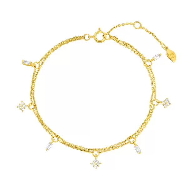 Leaf Jewelry Armkette CRYSTAL, 18 K Gelbgold vergoldet JETZT KAUFEN