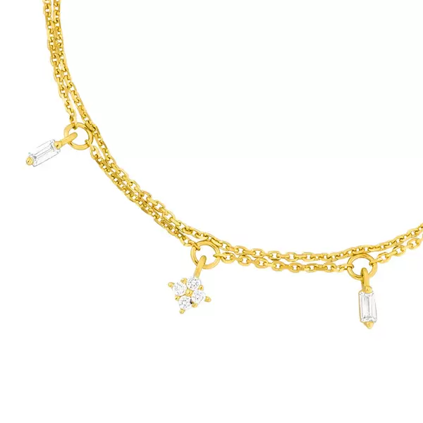Leaf Jewelry Armkette CRYSTAL, 18 K Gelbgold vergoldet JETZT KAUFEN