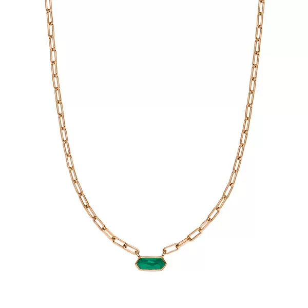Leaf Jewelry Silber Halskette, CUBE, Grüner Achat, Rosegold Bis zu 60% Rabatt