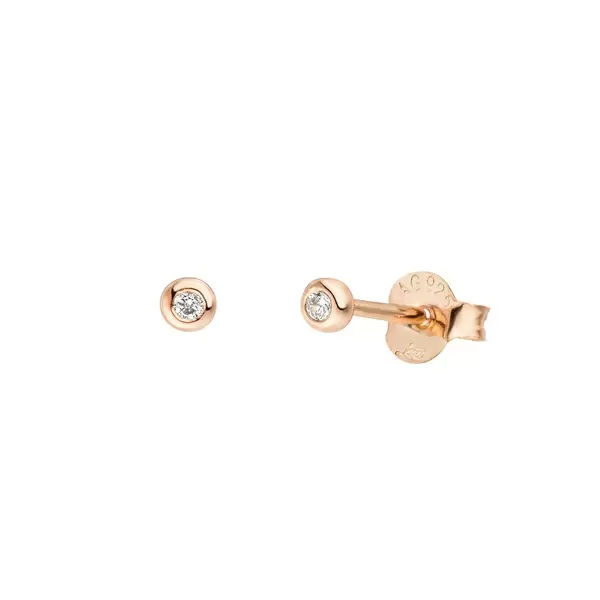 Leaf Jewelry Ohrstecker MINI Pure 18 K Gelbgold vergoldet, 18 K Rosegold vergoldet Nur für heute