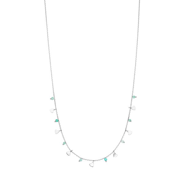 Leaf Jewelry Halskette Hearts Amazonit, 925 Sterlingsilber Discount Store für neue Produkte