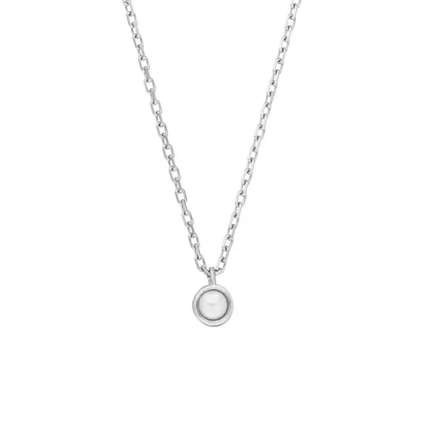 Leaf Jewelry Halskette Pure mit Perle, 925 Sterlingsilber, rhodiniert Rabatte dieses Monats