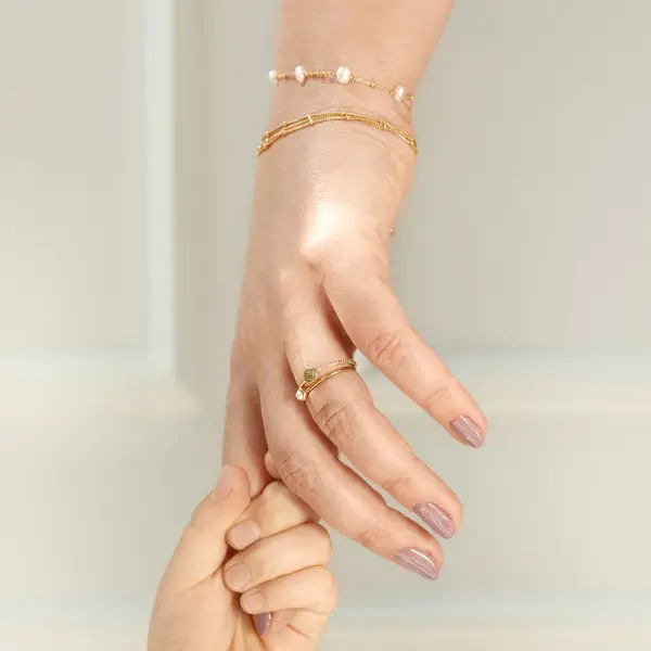 Leaf Jewelry Silber Armkette, WATERFALL, Gelbgold Verkauf