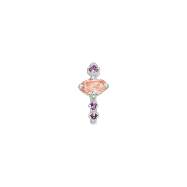 Leaf Jewelry Silber Earcuff Gorgeous Gems, Rosenquarz im Angebot