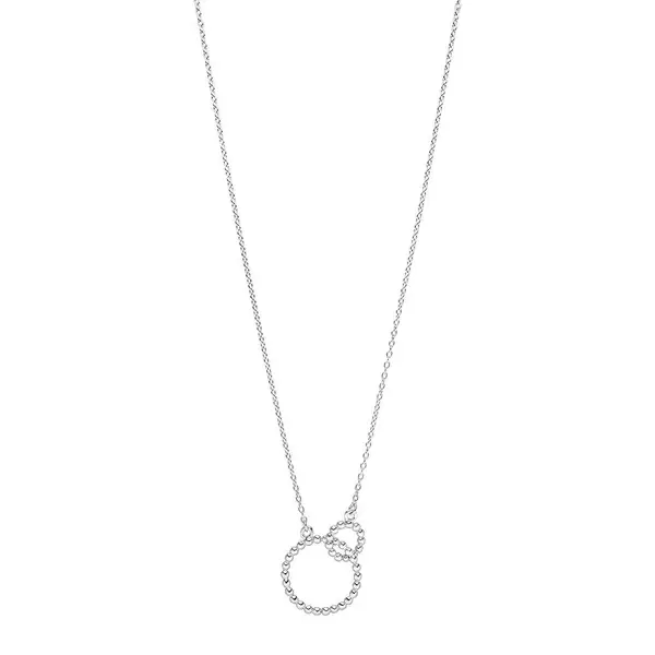 Leaf Jewelry Halskette Kugelring double, 45cm, 925 Sterlingsilber Fabrikpreis