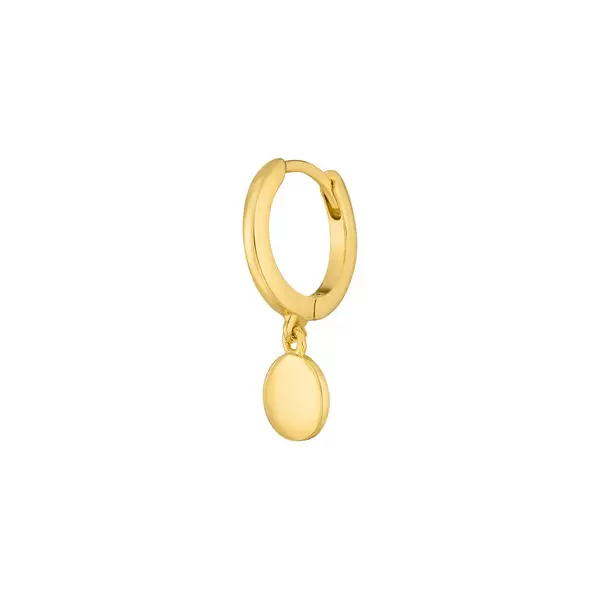 Leaf Jewelry Single Creole PLATELET, 18 K Gelbgold vergoldet Sonderangebot