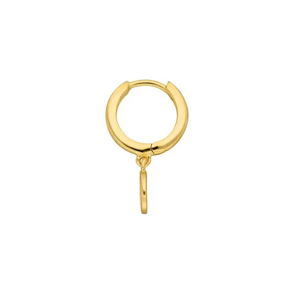 Leaf Jewelry Single Creole PLATELET, 18 K Gelbgold vergoldet Sonderangebot