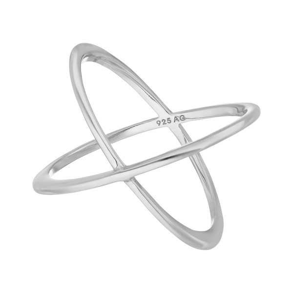Leaf Jewelry Ring X Cross, 925 Sterlingsilber, Größe 54 Cyber Monday