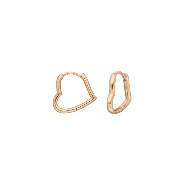 Leaf Jewelry Creole TINY HEART, 18 K Rosegold vergoldet Weihnachtsangebot