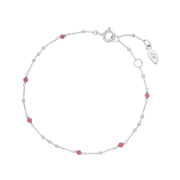 Leaf Jewelry Armkette Flying Gems, Rhodonit, 925 Sterlingsilber Osterangebot
