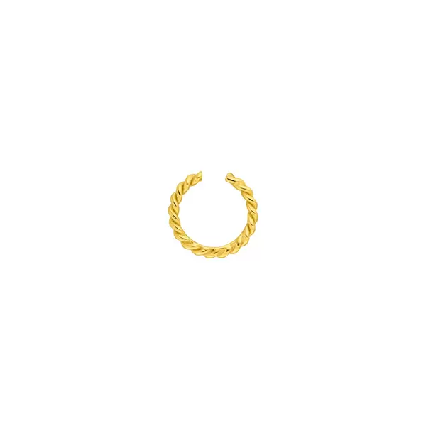 Leaf Jewelry Earcuff Rope, 10 mm, 18 K Gelbgold vergoldet Jubiläumsangebot
