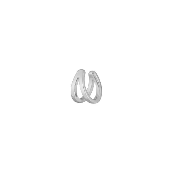 Leaf Jewelry Earcuff Double Line, 10 mm, 925 Sterlingsilber, rhodiniert Heißer Verkauf