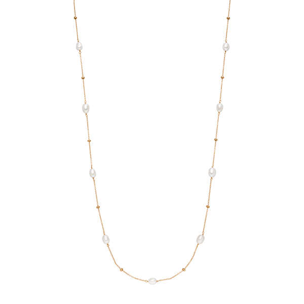 Leaf Jewelry Halskette Perlen Basic, 18 K Rosegold vergoldet Zeitlich begrenztes Angebot