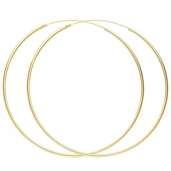 Leaf Jewelry Creole Pure, 70mm, 18 K Gelbgold vergoldet Exklusive Angebote