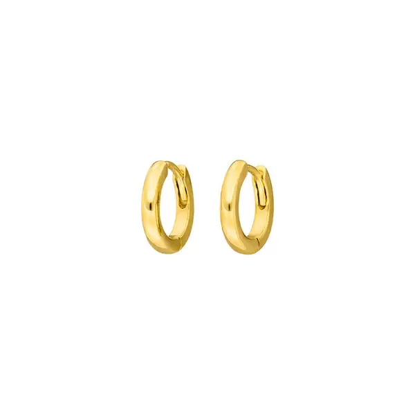 Leaf Jewelry Mini-Klappcreolen, 18 K Gelbgold vergoldet Neueste Stile