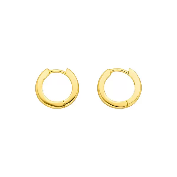 Leaf Jewelry Mini-Klappcreolen, 18 K Gelbgold vergoldet Neueste Stile
