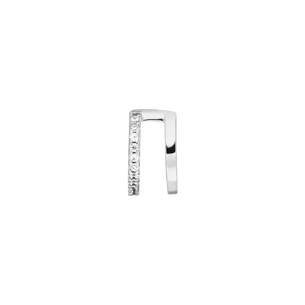Leaf Jewelry Earcuff Double Line, Zirkonia, 925 Sterling Silber Letzter Tag