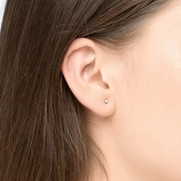 Leaf Jewelry Ohrstecker MINI Pure 18 K Gelbgold vergoldet, 925 Sterlingsilber Bis zu 50% Rabatt