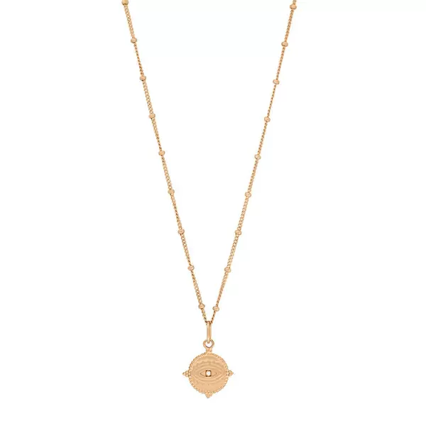Leaf Jewelry Halskette Evil Eye, 45cm, 18 K Rosegold vergoldet Vierteljährliche Förderung
