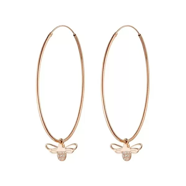 Leaf Jewelry Creole Bee Happy, 18 K Rosegold vergoldet Super Rabatt