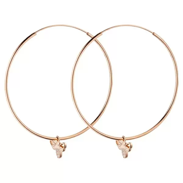 Leaf Jewelry Creole Bee Happy, 18 K Rosegold vergoldet Super Rabatt