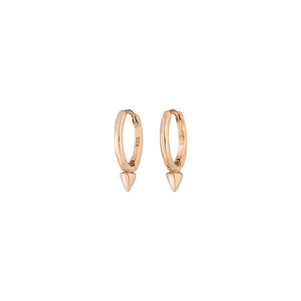 Leaf Jewelry Mini Creole Stud, 8mm, 18 K Rosegold vergoldet Fabrikladen