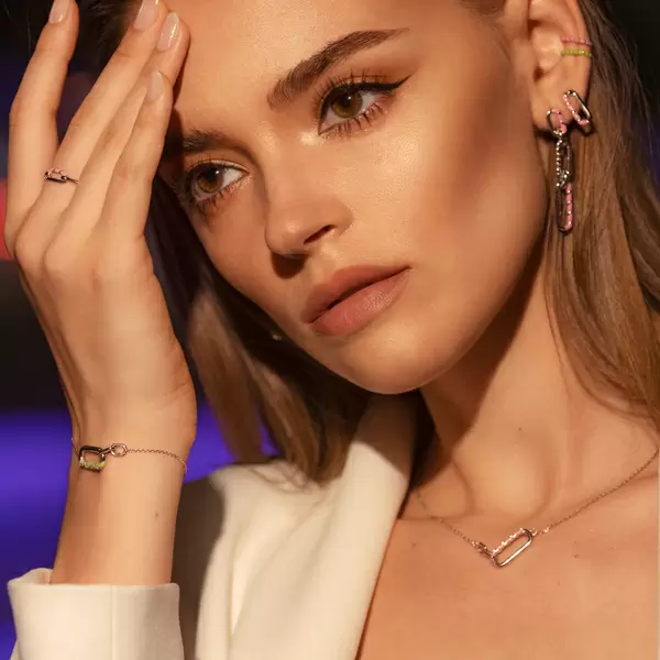 Leaf Jewelry Silber Earcuff, Neon Twist Im Verkauf