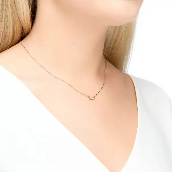 Leaf Jewelry Halskette SPARKLE, 18 K Rosegold vergoldet zollfrei