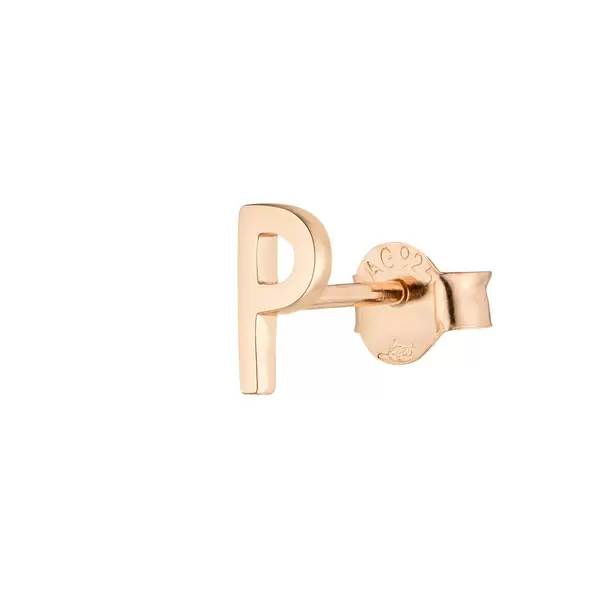 Leaf Jewelry Buchstabenstecker, 18K Rosegold vergoldet, 1 Stück, B Günstiger Verkauf
