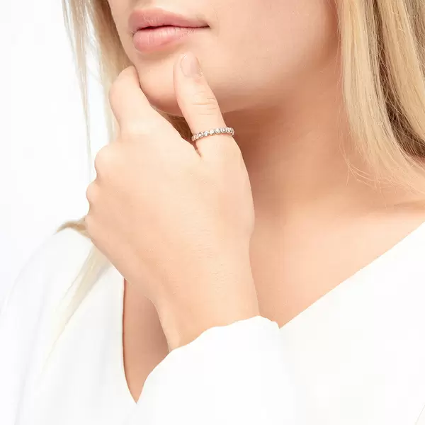 Leaf Jewelry Ring Balls mit Zirkonia, 18 K Rosegold vergoldet Meist gekauft